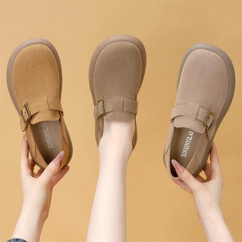 女春单勃肯鞋圆头2026新款季风百搭浅口乐福鞋平底防滑配裙0123k,女鞋,勃肯鞋/软木鞋,淘宝优惠券,粉丝福利购,淘宝优惠卷