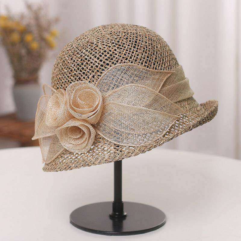 帽子女春夏渔夫帽英伦优雅立体花朵礼帽女士遮阳草帽时尚盆0118w,服饰配件/皮带/帽子/围巾,帽子,淘宝优惠券,粉丝福利购,淘宝优惠卷