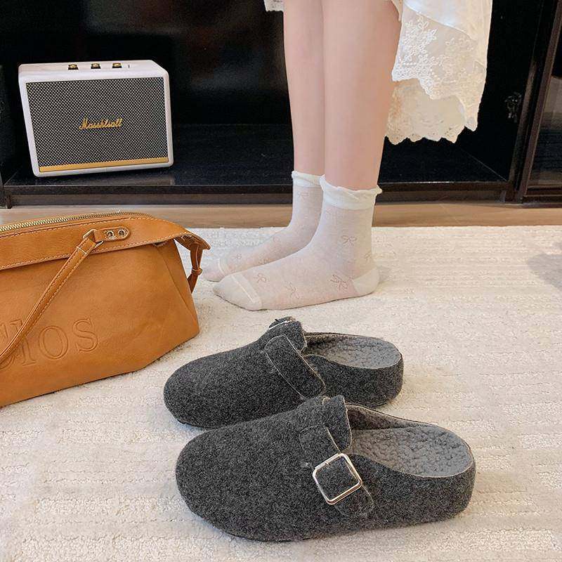 春秋厚底内增高勃肯鞋女2026新款加绒保暖毛毛鞋包头博肯半0113z,女鞋,勃肯鞋/软木鞋,淘宝优惠券,粉丝福利购,淘宝优惠卷