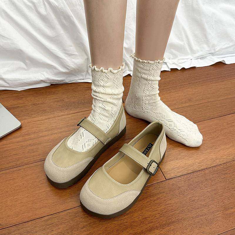 春秋覆古玛丽珍单鞋女2026新款豆豆鞋浅口百搭一字扣带厚底0121z,女鞋,勃肯鞋/软木鞋,淘宝优惠券,粉丝福利购,淘宝优惠卷