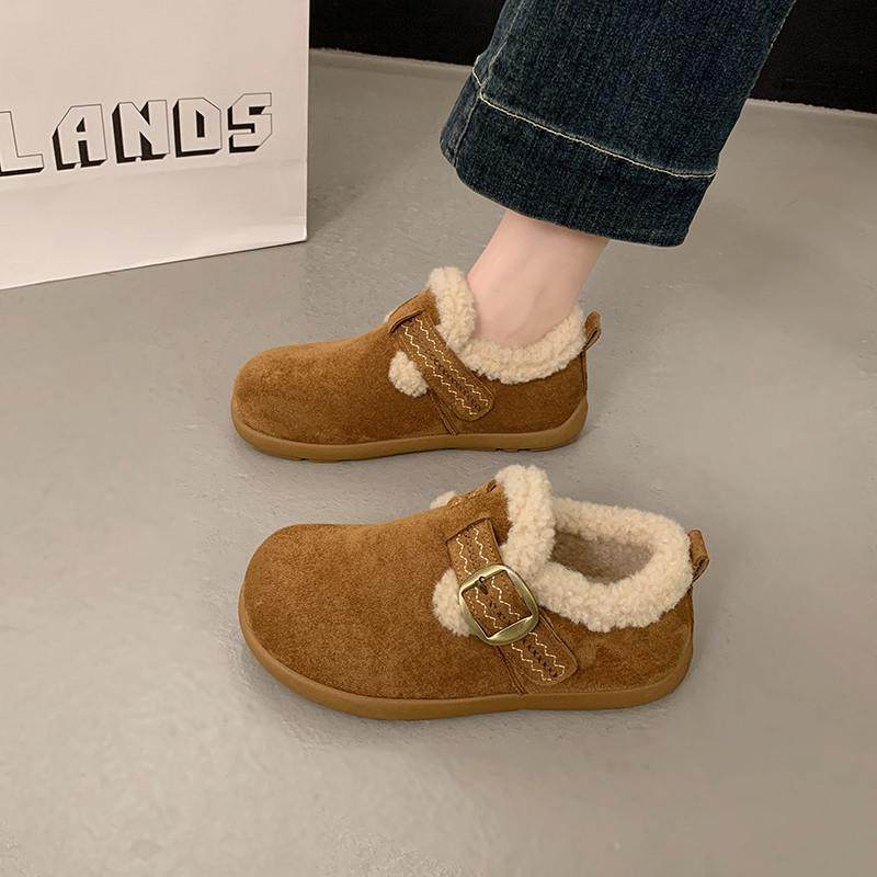 春秋毛绒勃肯鞋女2026年一脚蹬包头加绒保暖魔术贴懒人鞋女0113z,女鞋,勃肯鞋/软木鞋,淘宝优惠券,粉丝福利购,淘宝优惠卷