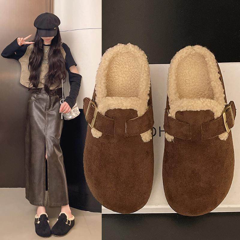 春季勃肯鞋毛毛鞋女2026新款包头半拖舒适保暖一脚蹬防滑轻0116z,女鞋,勃肯鞋/软木鞋,淘宝优惠券,粉丝福利购,淘宝优惠卷