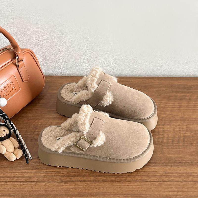 春季厚底增高包头半拖鞋女外穿2026新款加绒保暖毛毛勃肯拖0116z,女鞋,勃肯鞋/软木鞋,淘宝优惠券,粉丝福利购,淘宝优惠卷