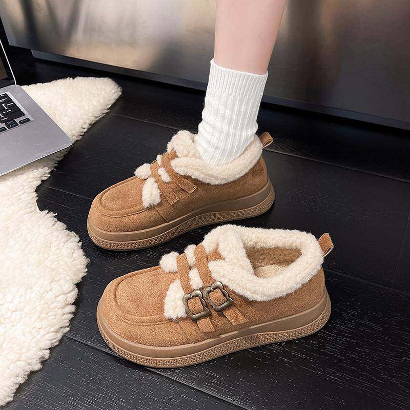 春季厚底加绒豆豆勃肯鞋女2026年新款毛毛乐福鞋博肯鞋子靴0116z,女鞋,勃肯鞋/软木鞋,淘宝优惠券,粉丝福利购,淘宝优惠卷