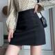 高腰西装 黑色短裙女春2026年新款 时尚 a字半身裙防走光包臀0206r