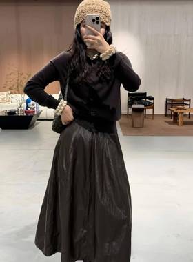 春季大码黑色半身裙士2026秋季新款小个子气质过膝裙时尚减0115k