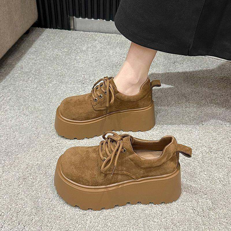 松糕厚底乐福鞋系带勃肯鞋女2026年春新款增高大头一脚蹬单0122w,女鞋,勃肯鞋/软木鞋,淘宝优惠券,粉丝福利购,淘宝优惠卷