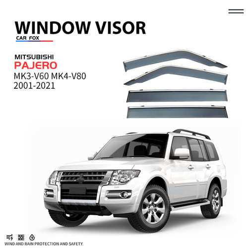 适用三菱帕杰罗V31V73V9晴雨挡雨遮阳板PAJERO V73 Window Visor