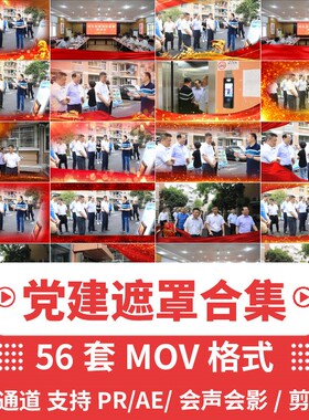 红色绸飘动态边框AE PR EDIUS 会声会影剪映透明通道遮罩视频素材