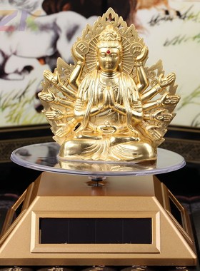 太阳能合金双面千手观音汽车摆件高端厂家高端淘宝代发抖音代发c5