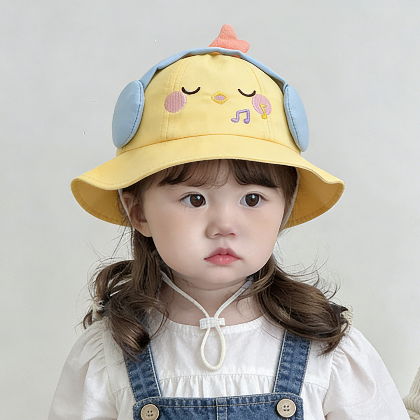 儿童宝宝帽子婴儿春秋季透气防晒遮阳帽夏男童女孩可爱防风渔夫帽