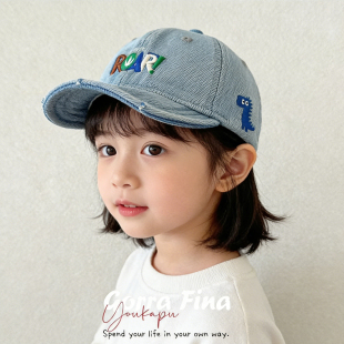 2026春秋新款儿童鸭舌帽子男女宝宝韩版牛仔棒球帽夏季防晒遮阳帽