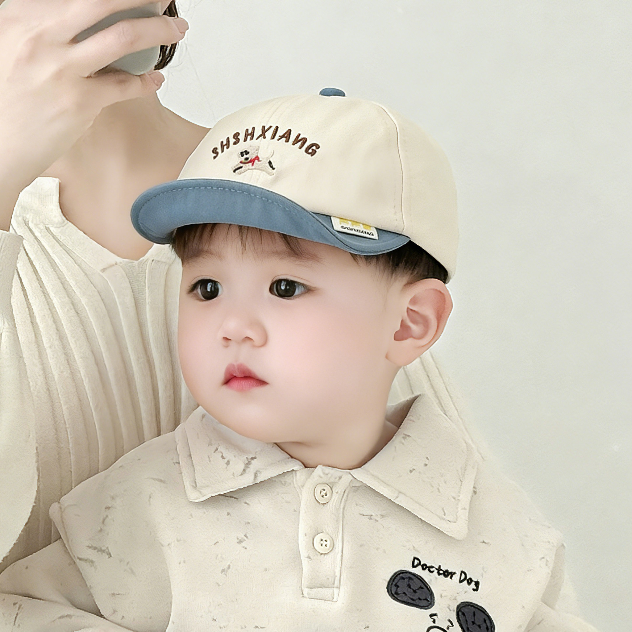 ins韩版婴儿软檐鸭舌帽子春秋薄款防晒遮阳帽男宝宝1岁休闲棒球帽