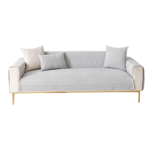 2025新款高档灰色棉麻沙发垫四季通用加厚亚麻坐垫防滑全盖沙发巾