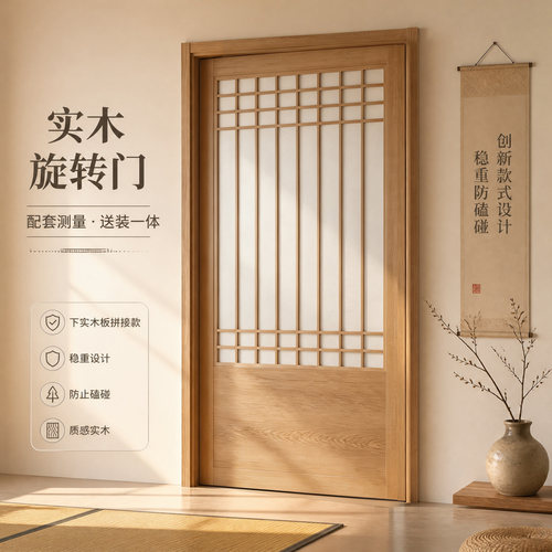 定制实木旋转门全国上门安装
