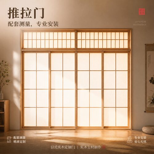 定制实木推拉门全国上门安装