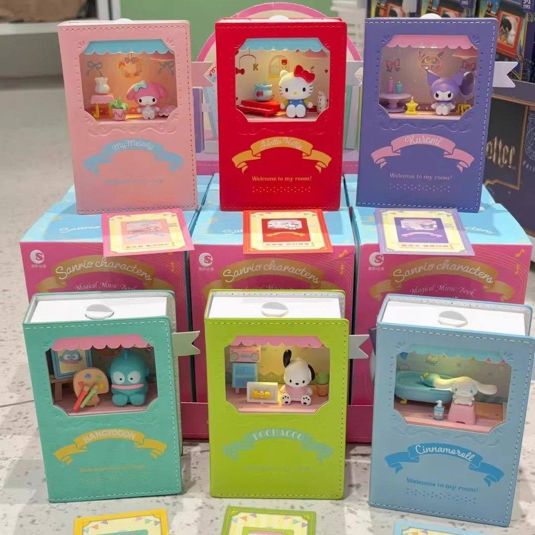 正品TOPTOY三丽鸥家族音乐魔法书系列盲盒潮玩具桌面摆件女生礼物