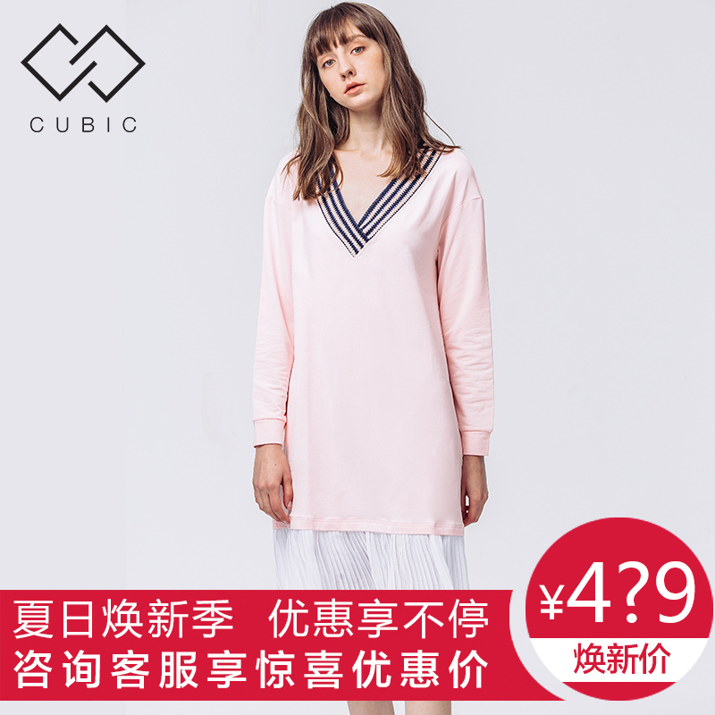 CUBIC/çæèµ2018ÄêпîÉîVŮʿ°ëÉíÁ¬ÒÂȹŮװÉÏÒÂ