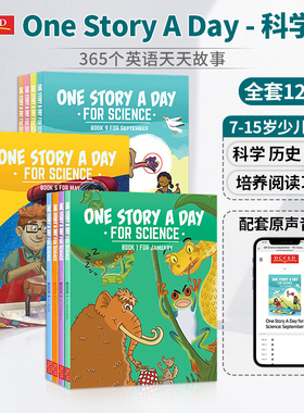 One Story A Day Science 一天一个故事OneStory天天科学版OneStoryaDay 英文原版绘本4本科普百科 6-12岁儿童少儿英语