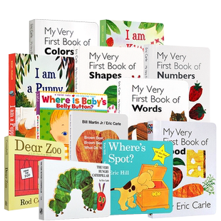 【79元任选5册】英文原版绘本 DearZoo亲爱的动物园 Brown Bear棕熊 Caterpillar好饿的毛毛虫 Spot 小玻 Where Is Belly Button