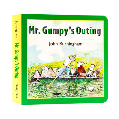 英文原版Mr.Gumpy's Outing 和甘伯伯去游河 廖彩杏书单 吴敏兰少儿绘本 纸板书 获得美国图书协会优秀儿童图书奖 奇宝图书
