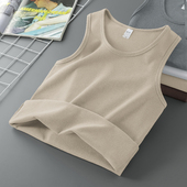 300g重磅德绒背心男双面绒运动坎肩吊带保暖无袖 t恤秋冬打底马甲