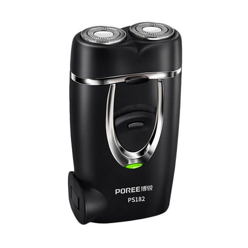 POREE/博锐PS182迷你剃须刀男老式充式电动双刀头便携剔挂胡子刀