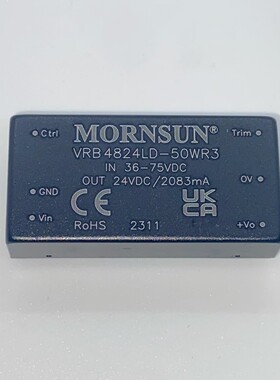 VRB4824LD-50WR3金升阳DC-DC电源模块36-75V转24V 2083mA 50W稳压