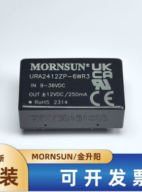 URA2412ZP-6WR3金升阳DC-DC电源模块9-36V转正负12V0.25A 6W直拍
