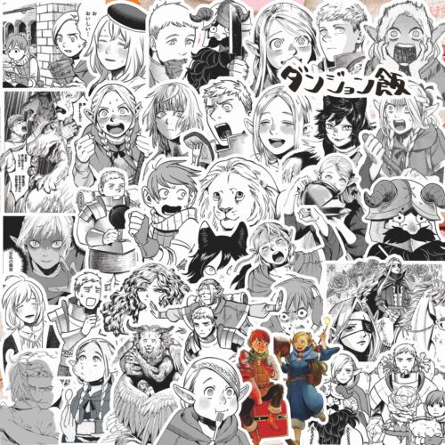迷宫饭贴纸黑白漫画周边玛露西尔莱欧斯齐尔查克装饰手账相册贴画