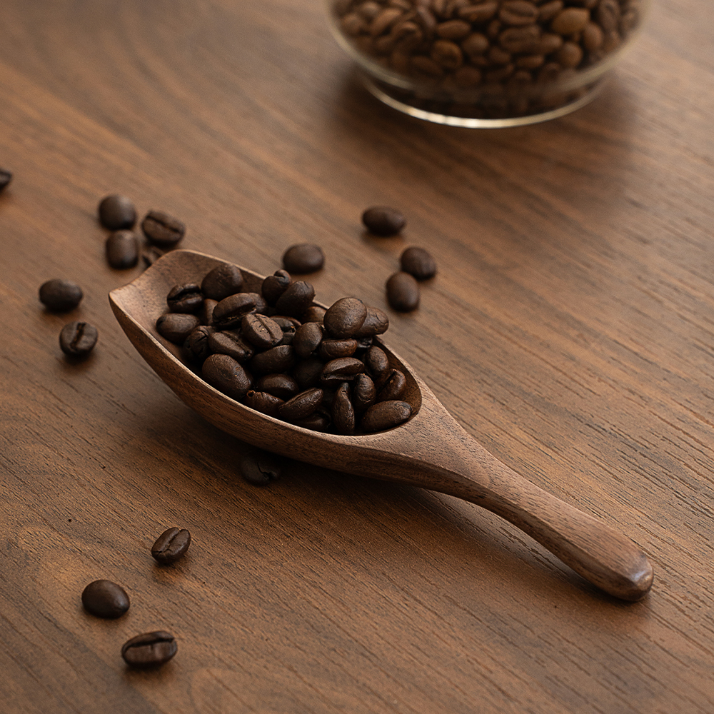 黑胡桃木咖啡豆勺定量计量勺家用实木茶叶调料铲子网红吃播大勺子