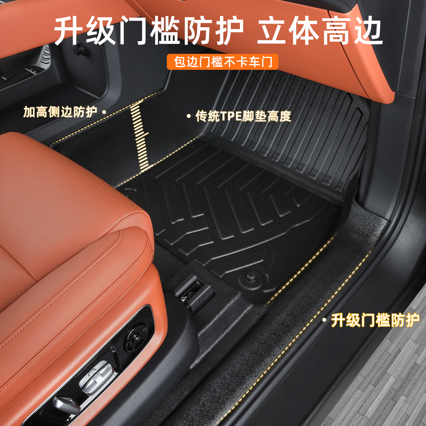 【原厂级】零跑C16包门槛脚垫