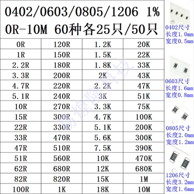 元件贴片电阻混装包邮