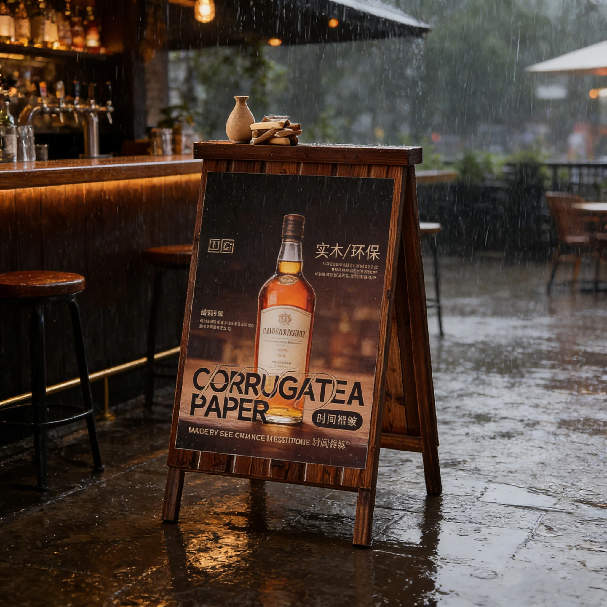 户外广告展示架防腐防水海报双面奶茶店铺立式实木宣传展架落地架,商业/办公家具,广告牌/标识牌,淘宝优惠券,粉丝福利购,淘宝优惠卷