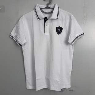 北京市朝阳区白家庄小学同款校服来图定制白色polo衫翻领蓝杠