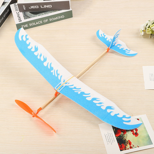 雷鸟橡皮筋动力飞机学校航模比赛专用滑翔机手工拼装橡筋飞机雷神