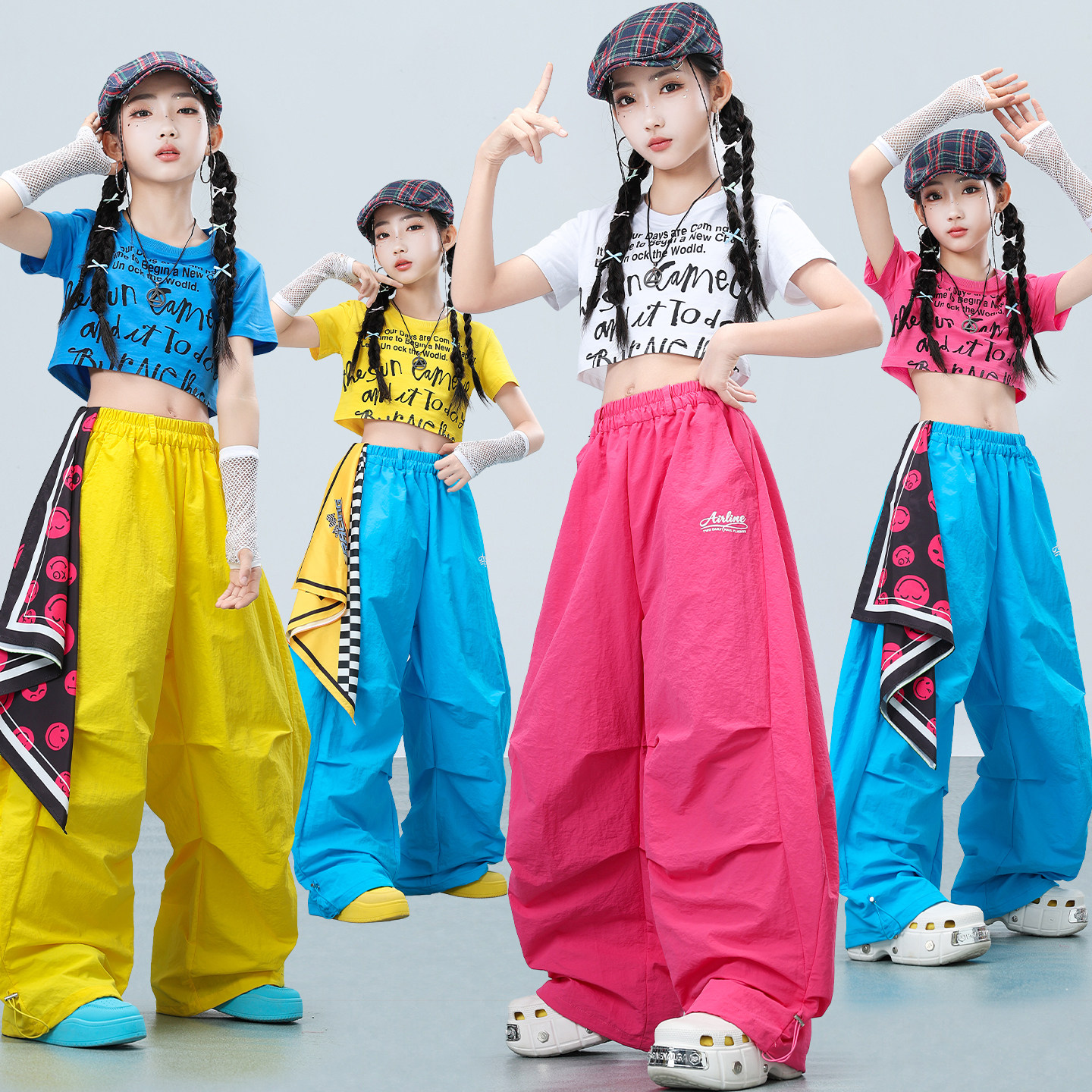 儿童嘻哈爵士舞服街舞童装演出服图片