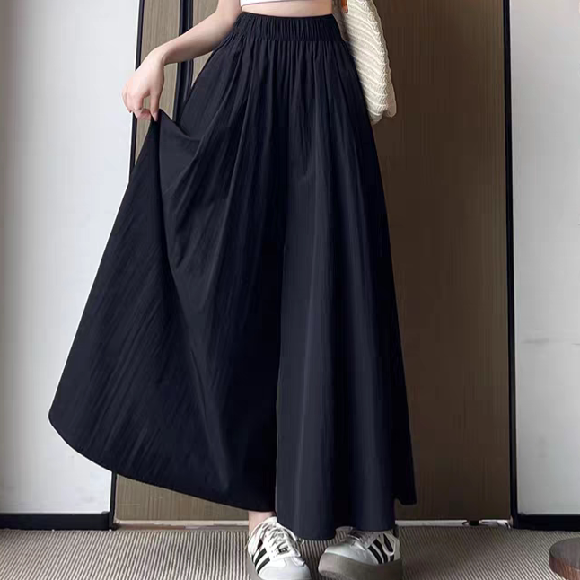 山本裙裤女春夏2026新款高腰a字半身裙小个子夏季垂感冰丝阔腿裤
