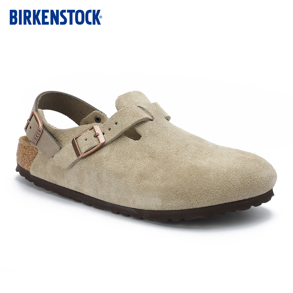 BIRKENSTOCK勃肯绒面包头拖鞋