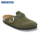 编织Boston包头拖鞋 BIRKENSTOCK勃肯德国进口女款 牛皮绒面革时尚