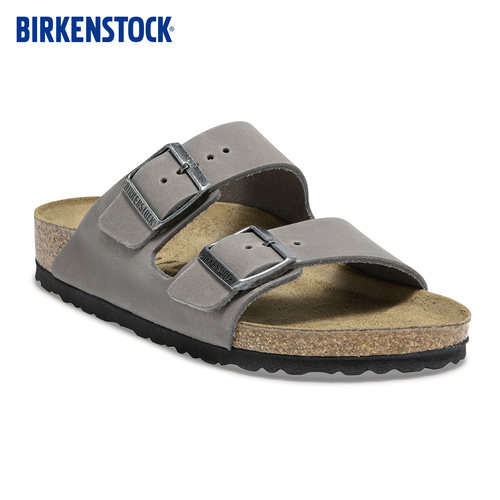 BIRKENSTOCK勃肯涂油皮双扣拖鞋