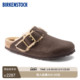 Shearling毛毛拖鞋 BIRKENSTOCK勃肯德国进口男款 牛皮革Boston