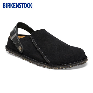 BIRKENSTOCK勃肯德国进口男女款 绒面可外穿Lutry包头系踝家居拖鞋