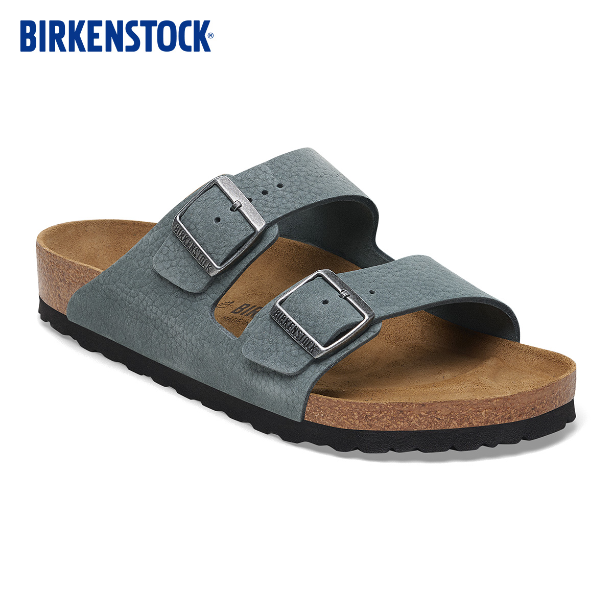BIRKENSTOCK勃肯绒面革双扣拖鞋