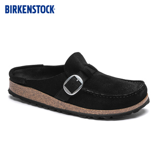 BIRKENSTOCK勃肯德国进口女款 牛皮绒面革外穿软木Buckley包头拖鞋