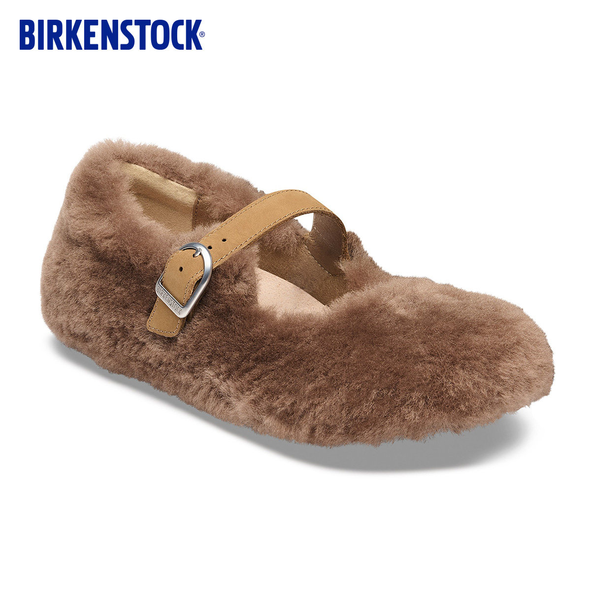BIRKENSTOCK勃肯德国进口新品女款羊毛Santa Clarita玛丽珍毛毛鞋