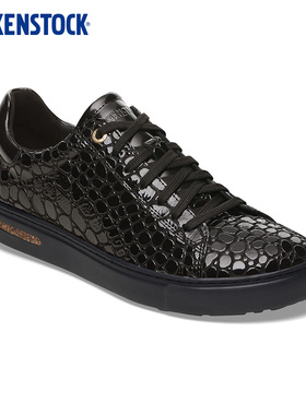 BIRKENSTOCK勃肯德国进口新品女款牛皮革漆皮Bend系带休闲板鞋