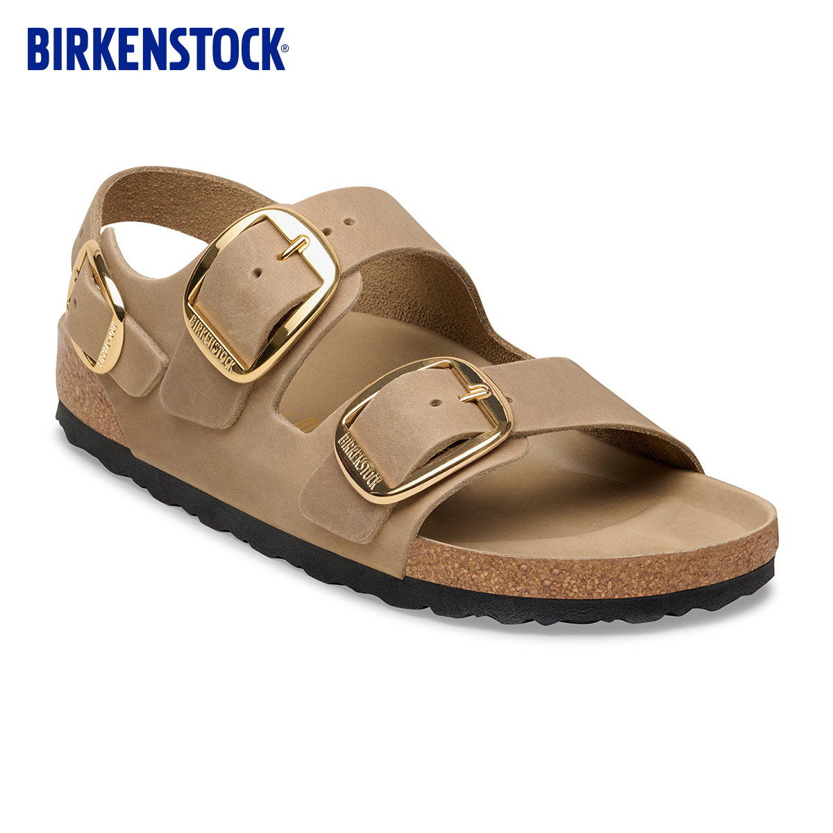 BIRKENSTOCK勃肯德国进口新品大扣女款牛皮革涂油Milano系踝凉鞋