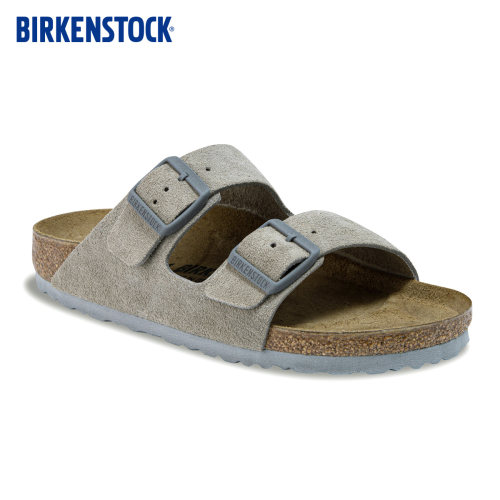 BIRKENSTOCK勃肯绒面革双扣拖鞋