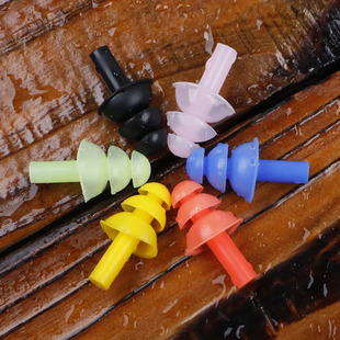 游泳耳塞防水隔音硅胶柔软三层伞状防耳朵进水成人学游泳水上运动